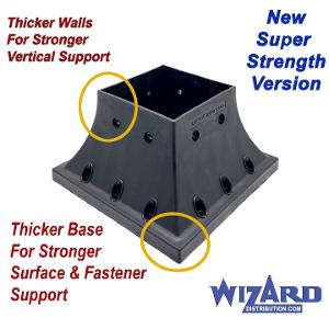 4x4 Post Support post holder Pro Version 4x4 post support flange
